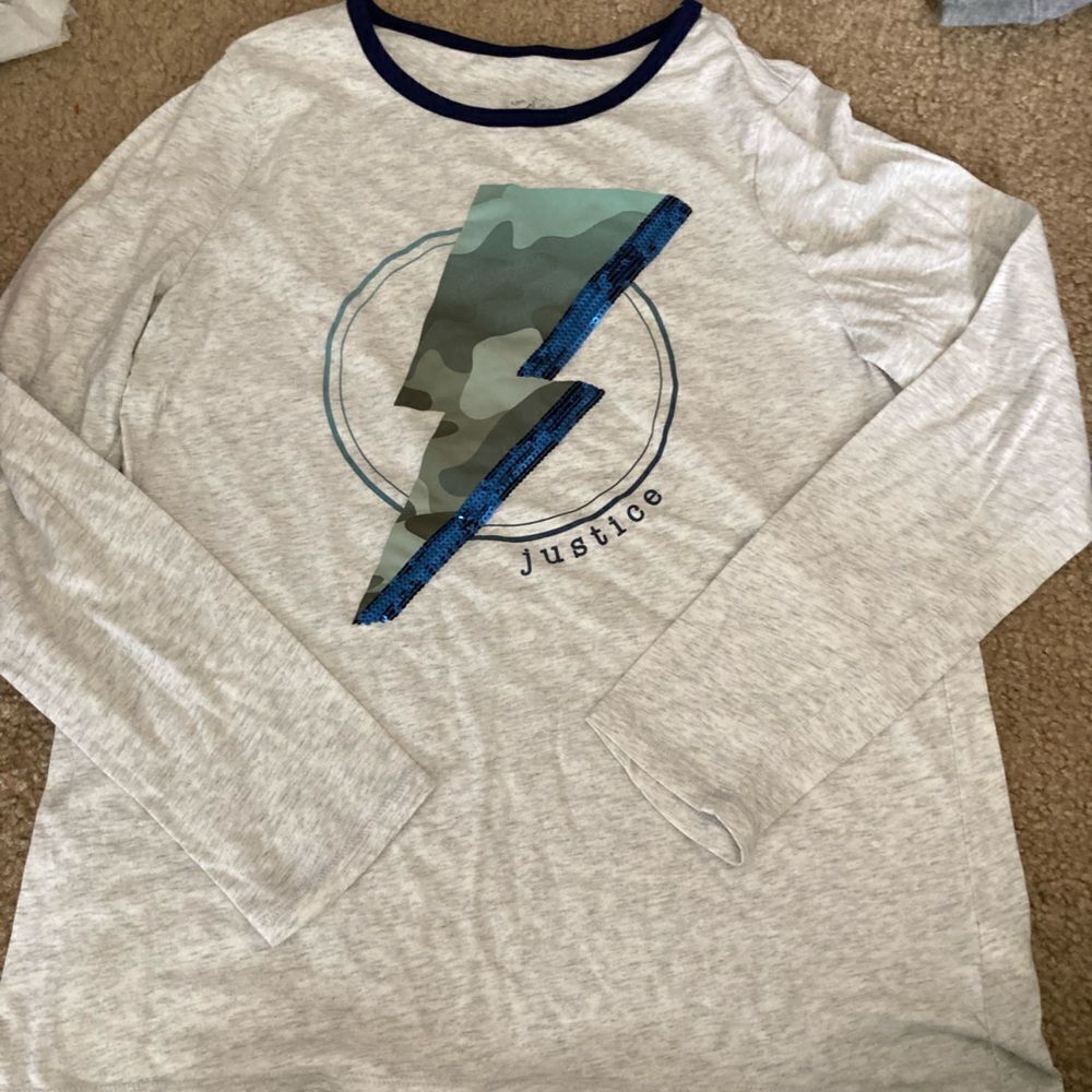 Girls Justice Lightning Bolt Long Sleeve Tshirt
